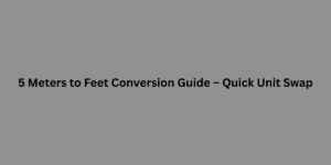 5 Meters to Feet Conversion Guide 